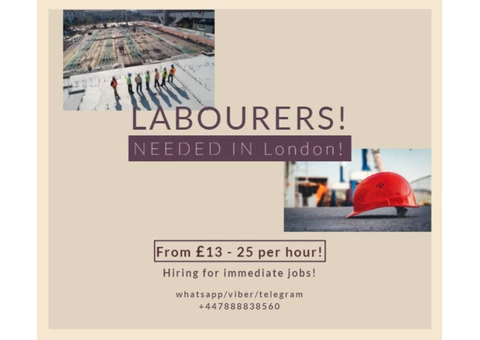 Labourers needed! £14 p/hour!