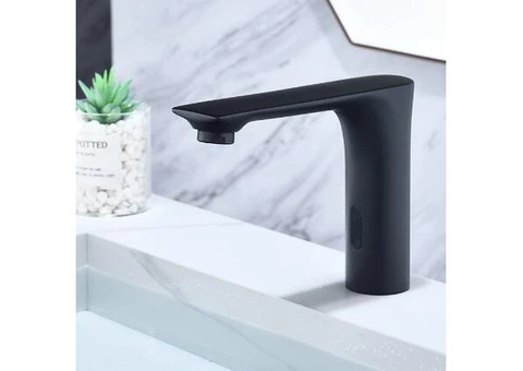Copper Black Automatic Single Cold Wash Basin Bathroom Sink Taps TA0199 - 1/4
