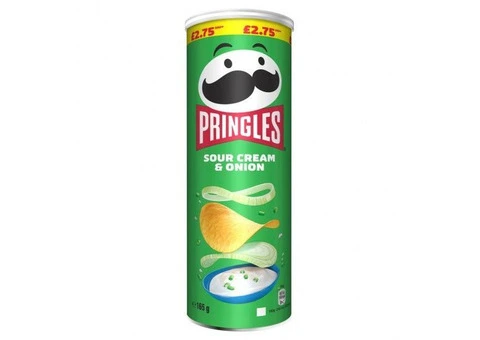 Bulk Pringles Sour Cream & Onion Distributor in Preston, Uk
