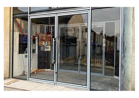 Aluminium shop fronts London installation