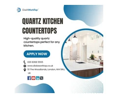 White Quartz Kitchen Countertops | 020 8368 5555 | DialAWorkTop