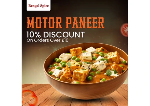 Enjoy 10% Off on Our Delicious Motor Paneer – Limited Time Offer!