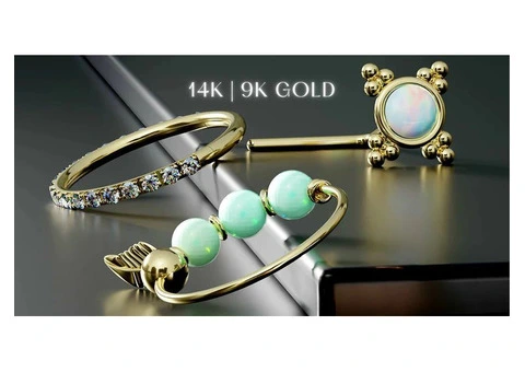 Gold Nose Rings - Elegant & Stylish | Monster Piercing