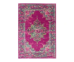 Colt Rug by Asiatic Carpets in CL04 Medallion Fuchsia Design