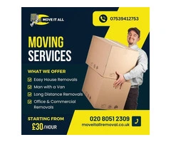 Move It All Removals – Moving Services Starting from £30