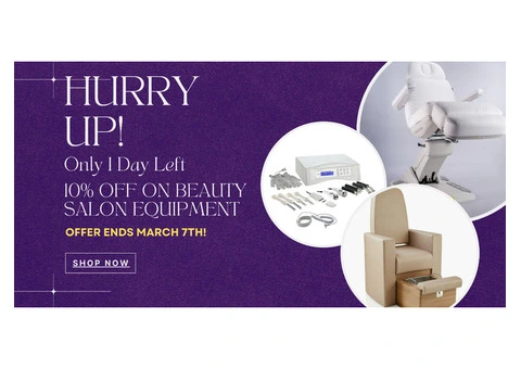 Flash Sale – 10% Off Beauty Salon Equipment, 1 Day Left!