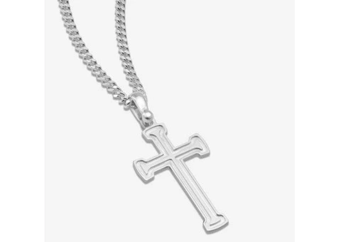 Sterling Silver Cross Pendant - 1/4