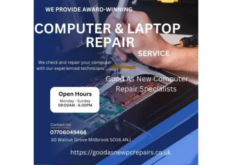 Good As New Computer Repair Specialists - 9/10