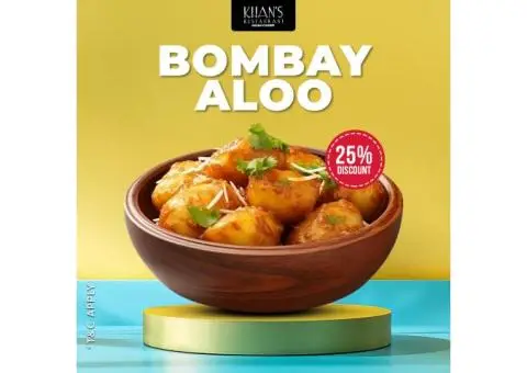 Delicious Bombay Aloo – 25% Off at The Khan