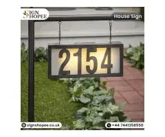 Personalised and classic house number signs
