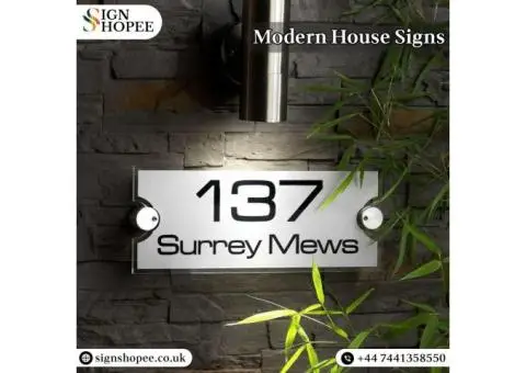 Personalised and classic house number signs - 3/3