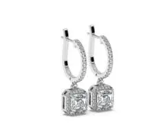 Diamond Earrings | Asscher Cut Diamond