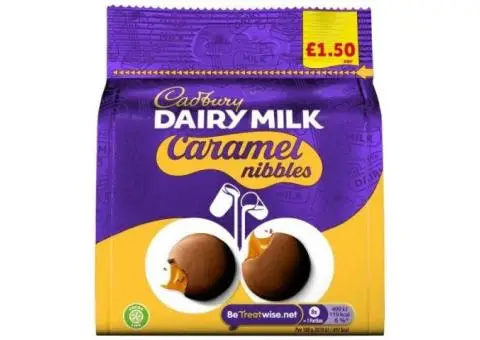 Wholesale Supplier of Cadbury Dairy Milk Caramel Nibbles Chocolates in Preston, UK
