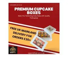 Premium cupcake boxes, quality cupcake packaging at Bake-pro
