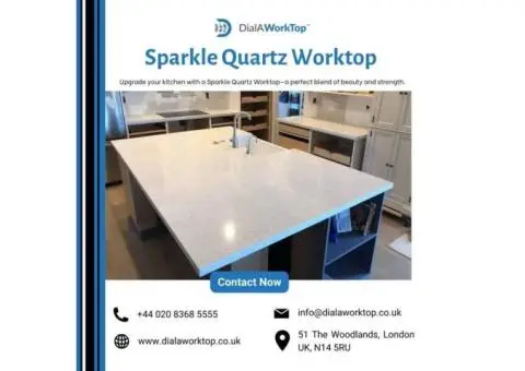 Sparkle Quartz Worktop | +44 0208 368 5555 | DialAWorkTop