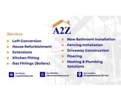 New Bathroom Installation: A2Z Constructions & Heatings Ltd