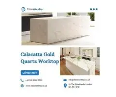 Calacatta Gold Quartz Worktop | +44 0208 368 5555 | DialAWorkTop