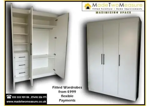 Fitted wardrobes from £999 flexible payments