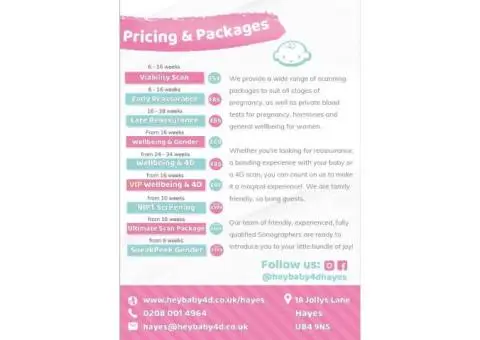 Hey Baby 4D Hayes - Private Baby Scans in Hayes from £49 - 10/10
