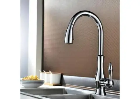 Contemporary Brass Chrome Kitchen Pull Out Mixer Sink Tap TA428C - 1/5
