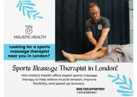 Expert Massage Physiotherapy At Hito Holistic Health In London.