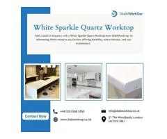 White Sparkle Quartz Worktop | +44 0208 368 5555 | DialAWorkTop