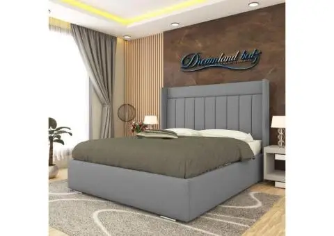 Brooklyn Wingback Bed Frame with Lines - 1/3