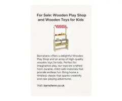 Buy Wooden Play Shop from Barnshenn for your kids