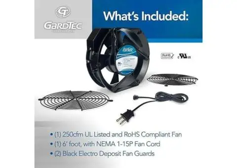 Gardtec, CAB901 120V  UL-Certified Axial AC Ventilation Fan - 1/5