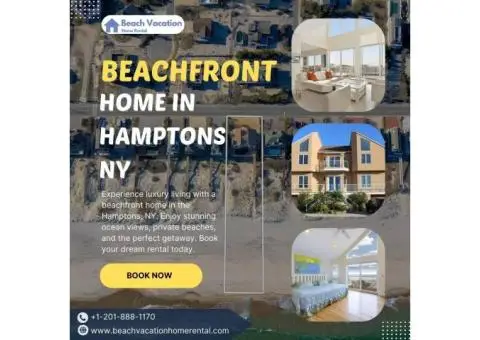 Beachfront Home in Hamptons NY