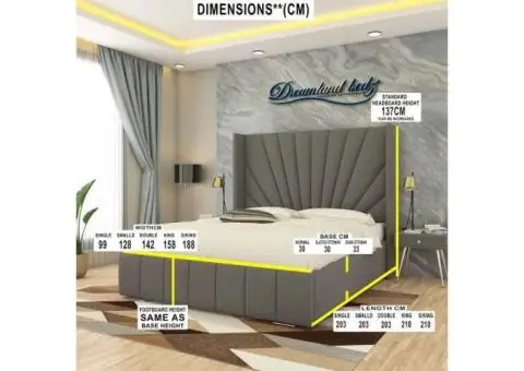 2025 Tokyo sunrise wingback bed frame with ( ottoman optional storage ) - 2/5