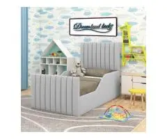 Osaka Linear Upholstered Single Bed with Safety Side Panels