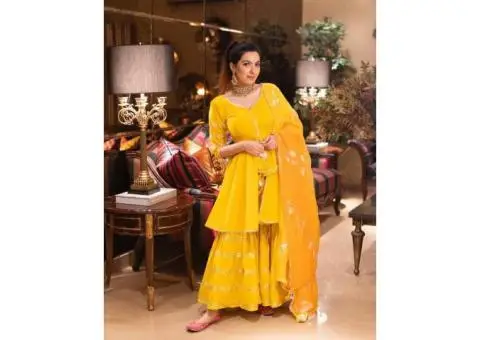 Shop Yellow Salwar Suit for Women at Mirraw - 3/5