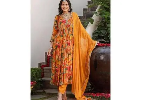 Shop Yellow Salwar Suit for Women at Mirraw - 4/5