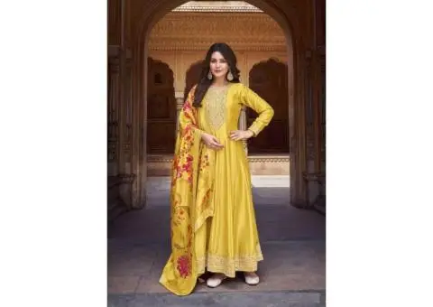 Shop Yellow Salwar Suit for Women at Mirraw - 5/5