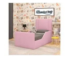The Princess Pink Velvet Single Bed Frame
