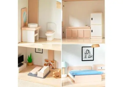 Buy Premium Wooden Dolls House for Kids by Barnshenn