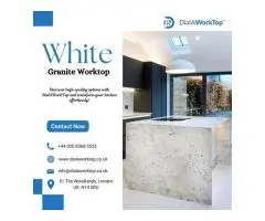 White Granite Worktop | +44 0208 368 5555 | DialAWorkTop