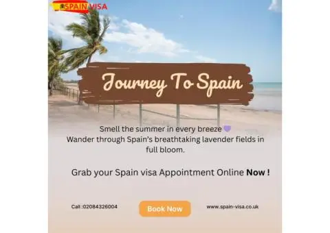 Journey to Spain - Book Your Spain Visa Appointment Online