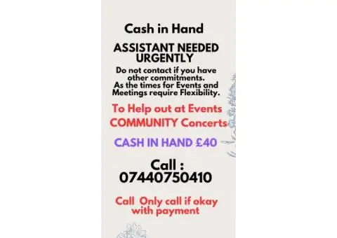 Assistant needed urgently