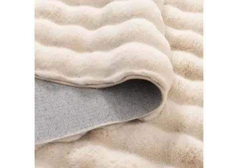 Amelie Plush Washable Rug Beige