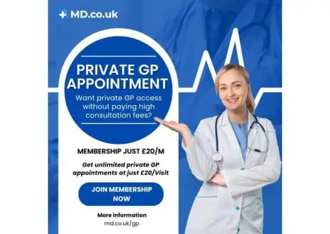 Join Our £20/Month GP Membership – Private Appointments for Just £20 in London!