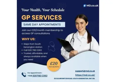 Your Health, Your Schedule – Private GP in South Kensington