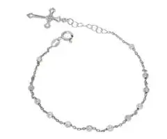 Cross silver bracelet