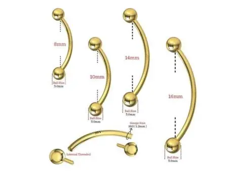 Stylish Curved Barbells for Everyday Piercings