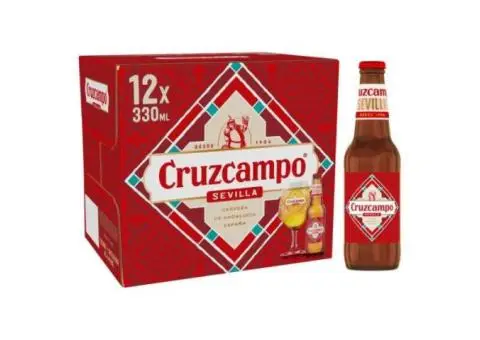 Experience the Taste of Sevilla with Cruzcampo Lager – 12 x 330ml Bottles