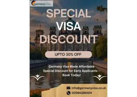 Special Germany Visa Offer | Up to 30% Off
