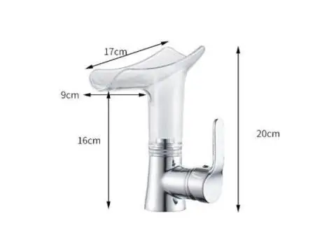 Bathroom Basin Tap 360° Rotatable Glass Waterfall Spout Mixer Bathroom Sink Tap TA0168 - 4/4