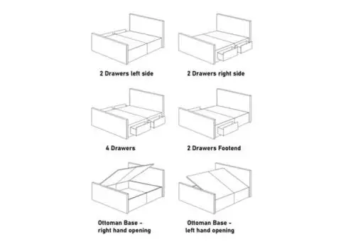 2025 Charlotte Divan Storage Bed with optional drawers - 1/6