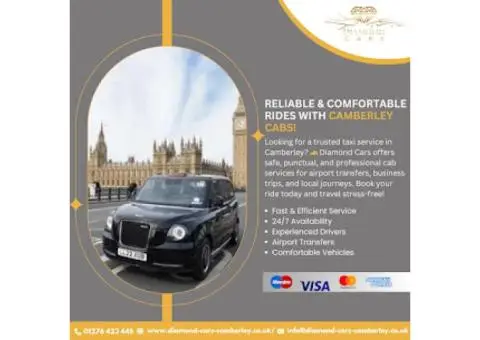 Diamond Cars Camberley – Safe, Reliable & 24/7 Taxi Service